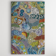 Load image into Gallery viewer, My Country Utopia by Janet Golder Kngwarreye authentic Aboriginal art celebrating country through layered design
