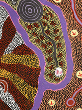 Load image into Gallery viewer, Indigenous artwork with concentric circles and various patterns
