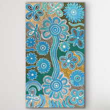 Load image into Gallery viewer, "Bush Flowers" Bernadine Johnson Kemarre 70cm x 41cm

