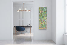 Load image into Gallery viewer, Aboriginal art print styled in a contemporary dining area with natural light.
