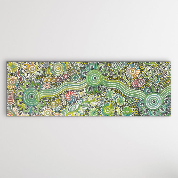 Aboriginal print Flourishing Country by Bernadine Johnson Kemarre, full artwork view.
