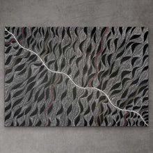 Load image into Gallery viewer, Flowing dot masterpiece Seed Dreaming by Marshall Jangala Robertson, evoking movement and connection to Country


