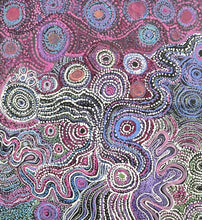 Load image into Gallery viewer, Colorful APY Lands Aboriginal Painting with circular shapes and wavy lines
