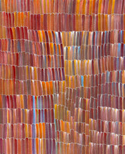 Load image into Gallery viewer, dream time story with dots and broad brush strokes yam painting
