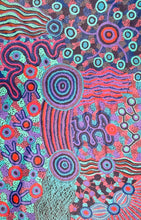 Load image into Gallery viewer, Colorful APY Lands artwork with patterns and shapes
