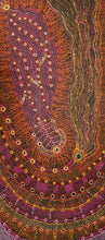 Load image into Gallery viewer, Rainbow Serpent Large Aboriginal artwork for sale "Rainbow Serpent (Wanampi)" Debra Umala 202cm x 93cm

