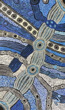 Load image into Gallery viewer, Close-up of a detailed pattern with blue, gray, and black colors.
