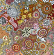 Load image into Gallery viewer, &quot;Budgerigar Dreaming &amp; Bush Tucker&quot; Julieanne Nungurrayi Turner 88cm x 88cm
