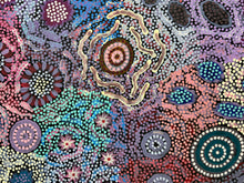 Load image into Gallery viewer, Aboriginal Dreamtime story canvas Grandmother&#39;s Country by Michelle Possum Nungurrayi

