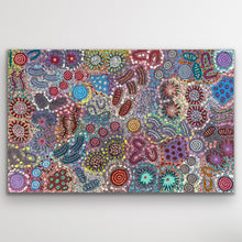 Load image into Gallery viewer, Grandmother&#39;s Country canvas painting by Aboriginal artist Michelle Possum Nungurrayi
