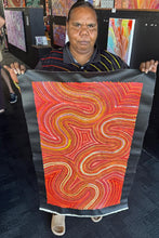 Load image into Gallery viewer, Gwenda Turner Nungurrayi with original painting "Sand Dunes (Tali)" - Aboriginal artist
