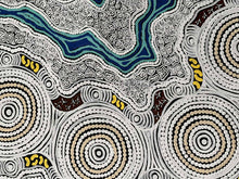 Load image into Gallery viewer, "Budgerigar Dreaming" original Aboriginal painting by Gwenda Nungurrayi Turner, 200cm x 102cm - authentic Indigenous Australian artwork
