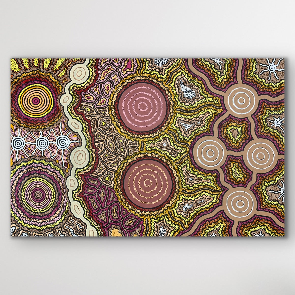 "My Country" original Aboriginal painting by Farron Furber Jampitjinpa, 148cm x 98cm - authentic Indigenous Australian artwork
