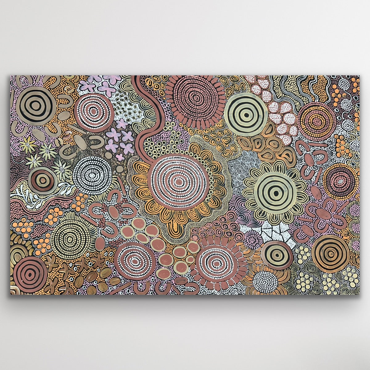 "Women Hunting Bush Tucker" Julieanne Nungurrayi Turner 139cm x 89cm
