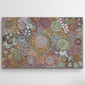 "Women Hunting Bush Tucker" Julieanne Nungurrayi Turner 139cm x 89cm