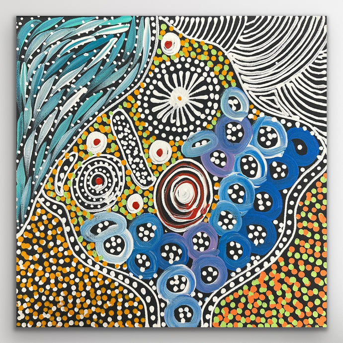 Small aboriginal painting by Janet Golder Kngwarreye