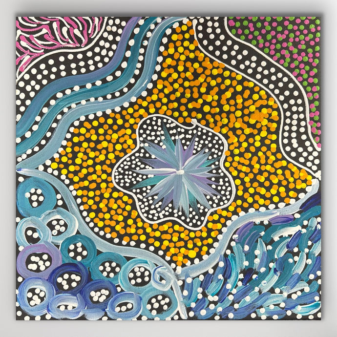 Close up  Janet Golder Kngwarreye