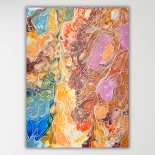 Load image into Gallery viewer, Janice stanley colourful salt lake from APY lands. 
