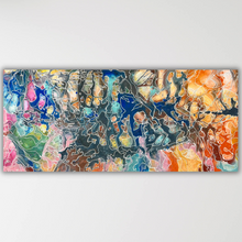 Load image into Gallery viewer, Janice Stanley original painting blues, orange and pink hues
