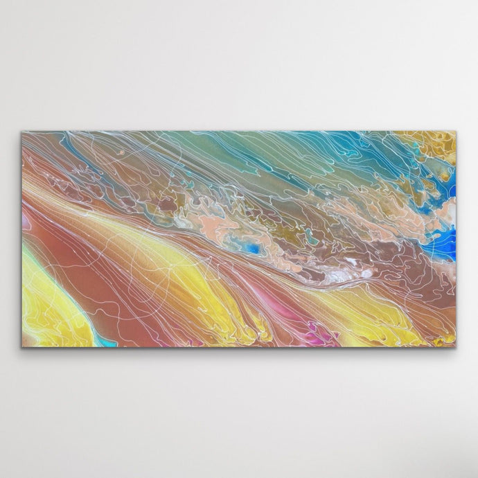 Janice Stanley Pantu Salt Lake (First Light) reproduction print on white wall