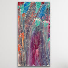 Load image into Gallery viewer, "Pantu (Salt Lake)" original Aboriginal painting by Janice Stanley, 170cm x 86cm - authentic Indigenous Australian artwork
