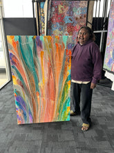 Load image into Gallery viewer, "Pantu (Salt Lake)" original Aboriginal painting by Janice Stanley, 152cm x 97cm - authentic Indigenous Australian artwork
