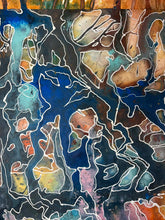 Load image into Gallery viewer, Janice stanley close up image showing deep blue colours. 
