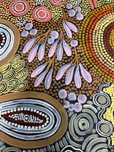 Load image into Gallery viewer, &quot;Budgerigar &amp; Bush Tucker Story&quot; Julieanne Nungurrayi Turner 140cm x 86cm
