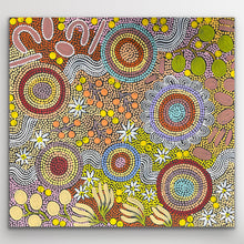 Load image into Gallery viewer, "Budgerigar Dreaming" original Aboriginal painting by Julieanne Nungurrayi Turner, 61cm x 56cm - authentic Indigenous Australian artwork
