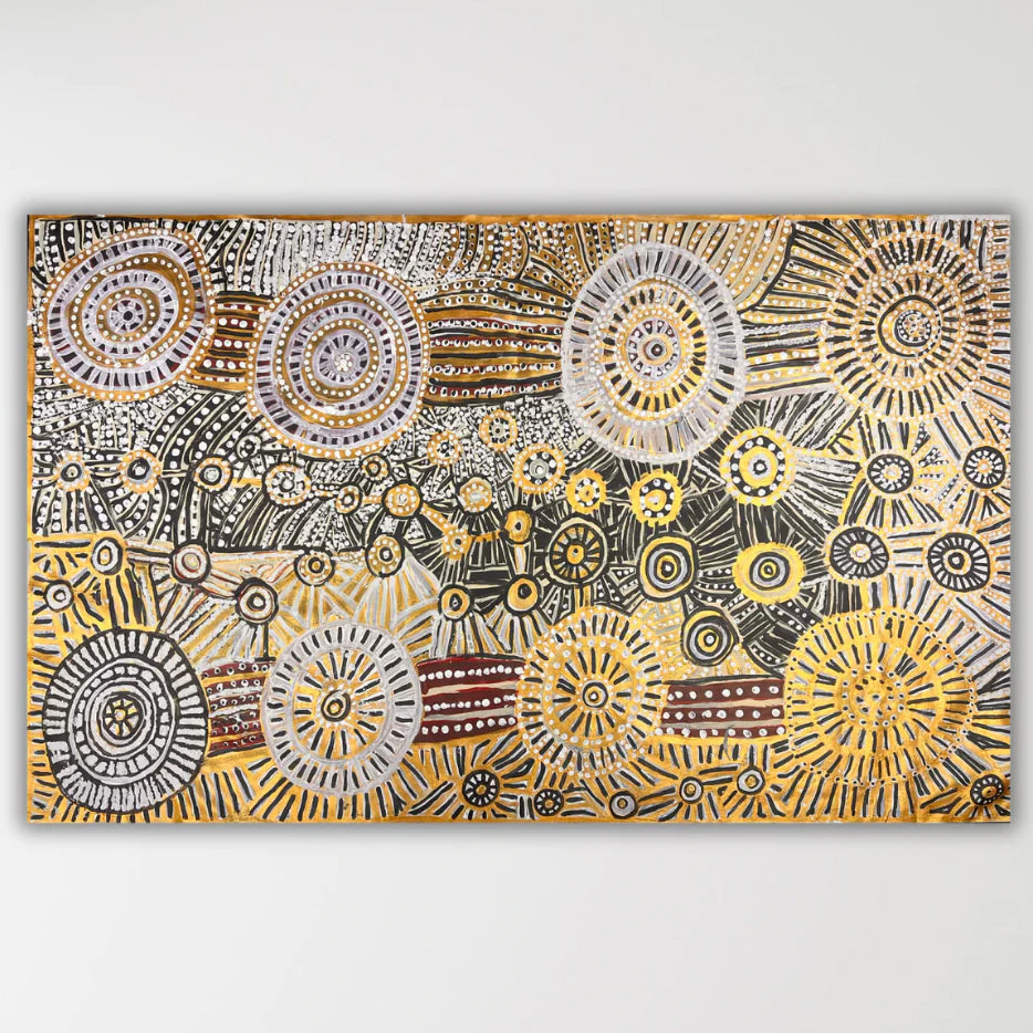 "Kapi Tjukul (Rock Holes)" Yaritji Heffernan 140cm x 86cm