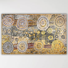 Load image into Gallery viewer, "Kapi Tjukul (Rock Holes)" original Aboriginal painting by Yaritji Heffernan, 140cm x 86cm - authentic Indigenous Australian artwork
