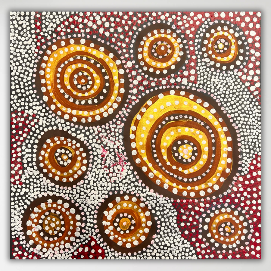 "Kapi Tjukul (Rock Holes)" Yaritji Heffernan 60cm x 60cm
