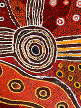 Load image into Gallery viewer, Kay Baker close up painting red and yellow earth colours
