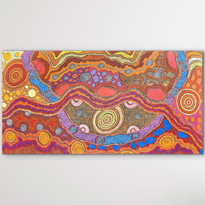 "My Country" Damien and Yilpi Marks 200cm x 106cm