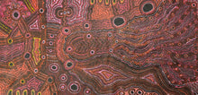 Load image into Gallery viewer, "Rainbow Snake and Waterhole" by Debra Umala - detail view of Aboriginal painting, 180cm x 87cm
