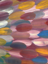 Load image into Gallery viewer, Colorful bush medicine leaves pattern with brush strokes authentic Aboriginal Artwork Australia
