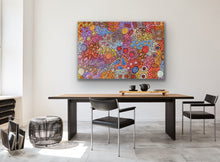 Load image into Gallery viewer, Grandmother&#39;s Country print by Michelle Possum Nungurrayi styled in modern home
