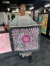 Load image into Gallery viewer, "Fire Dreaming" original Aboriginal painting by Maureen Nampijinpa Hudson, 60cm x 56cm - authentic Indigenous Australian artwork
