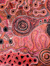 Load image into Gallery viewer, "Mamungari-Nya" by Renae Nakamarra Nelson - close-up detail of Aboriginal painting, 145cm x 88cm
