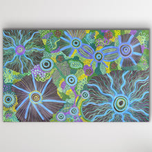 Load image into Gallery viewer, "Mamungari-Nya" original Aboriginal painting by Renae Nakamarra Nelson, 89cm x 141cm - authentic Indigenous Australian artwork
