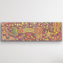 Load image into Gallery viewer, "Mamungari-nya" original Aboriginal painting by Renae Nakamarra Nelson, 118cm x 38cm - authentic Indigenous Australian artwork
