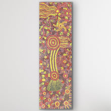 Load image into Gallery viewer, "Mamungari-nya" original Aboriginal painting by Renae Nakamarra Nelson, 118cm x 38cm - authentic Indigenous Australian artwork
