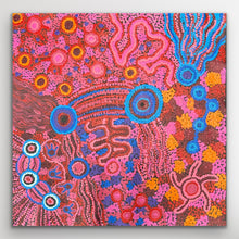 Load image into Gallery viewer, Mamungari Nya original Aboriginal painting by Renae Nakamarra Nelson in square format 60 × 60 cm
