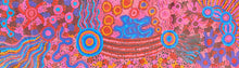 Load image into Gallery viewer, Detail of Mamungari Nya Aboriginal painting by Renae Nakamarra Nelson highlighting layered mark making and colour
