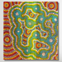 Load image into Gallery viewer, Discover Seven Sisters by Marceena Jack, an authentic Aboriginal artwork measuring 61cm x 58cm. A beautiful Indigenous painting sharing the rich cultural story of the Seven Sisters Dreaming.

