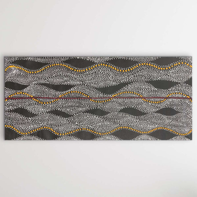 Original Seed Dreaming artwork by Marshall Jangala Robertson featuring intricate dot work and movement