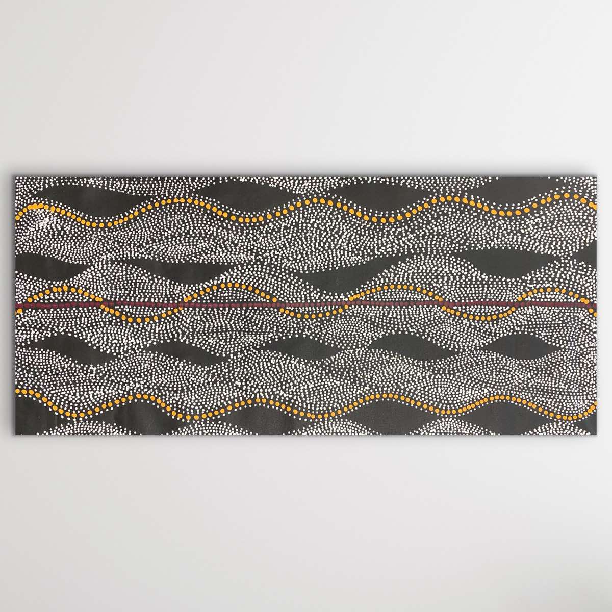 Original Seed Dreaming artwork by Marshall Jangala Robertson featuring intricate dot work and movement