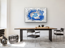 Load image into Gallery viewer, Salt Water Country Aboriginal canvas print by Maureen Hudson displayed in bedroom
