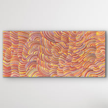 Load image into Gallery viewer, Horizontal view of Sand Dunes Tali Aboriginal painting by Maureen Nampijinpa Hudson
