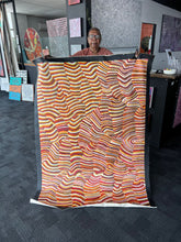 Load image into Gallery viewer, Artist photo of "Sand Dunes (Tali)" Maureen Nampijinpa Hudson 160cm x 116cm
